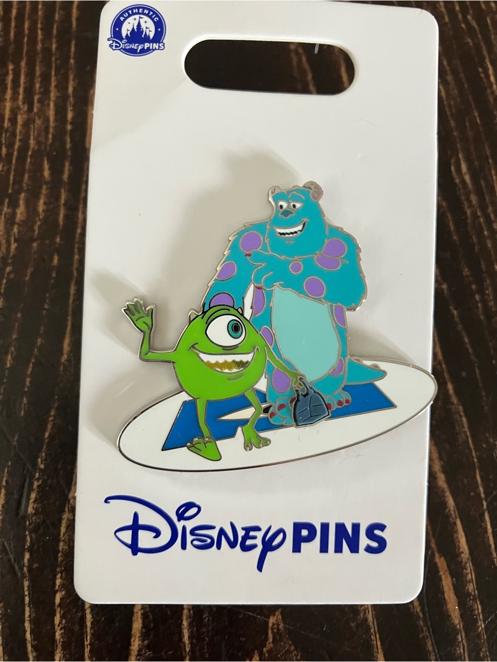 Disney Monsters, Inc. Mike & Sulley Enamel Pin - Teal & Green